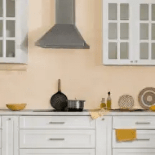 Occupied kitchen cleaning with chimney & appliance